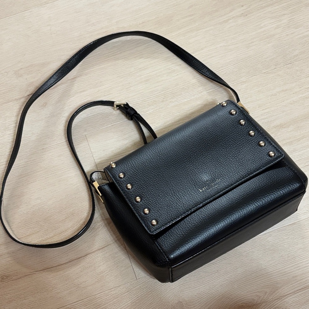 KATE SPADE Black Leather Studded Handbag
